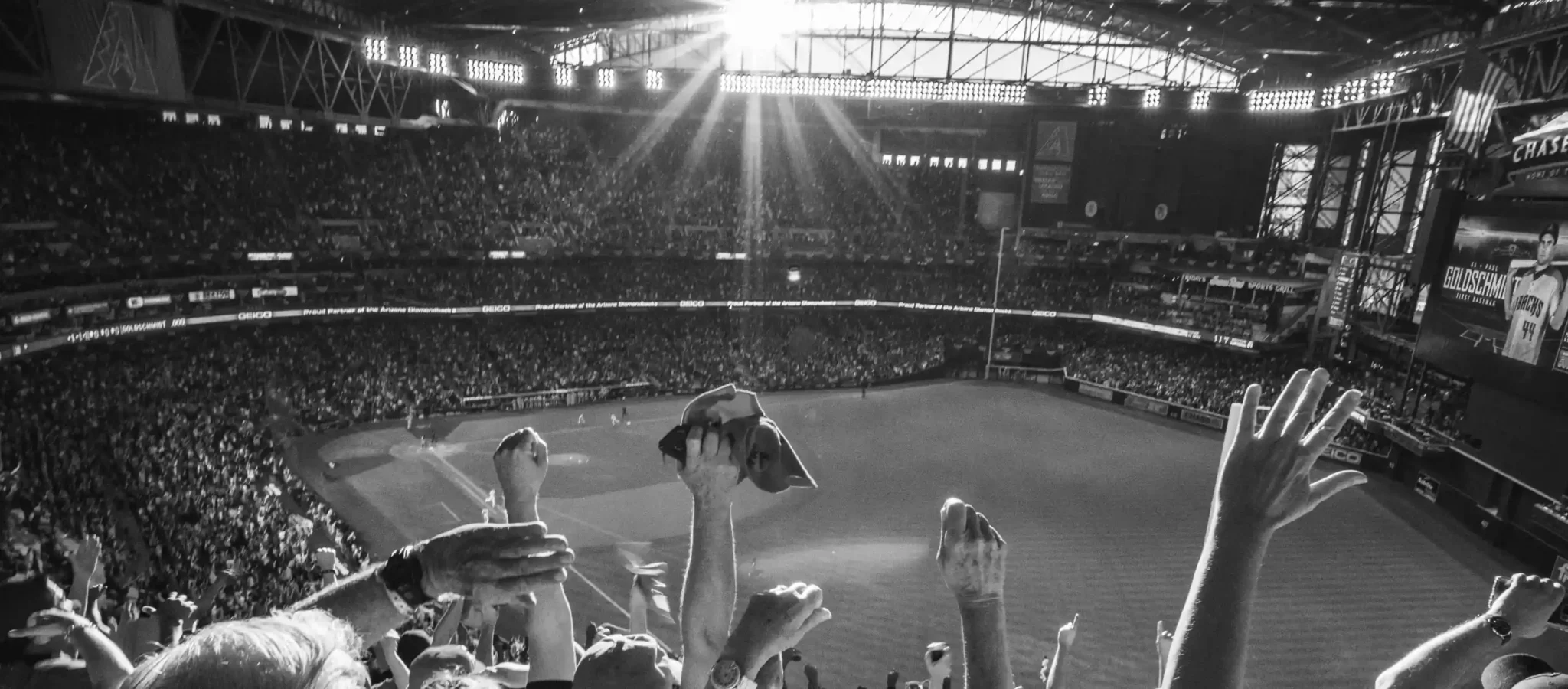 view of an entire stadium from the a ticket holder's vantage point